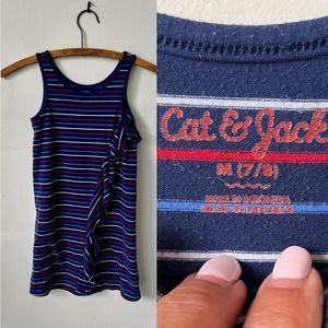 Cat & Jack Red White Blue Ruffle Dress